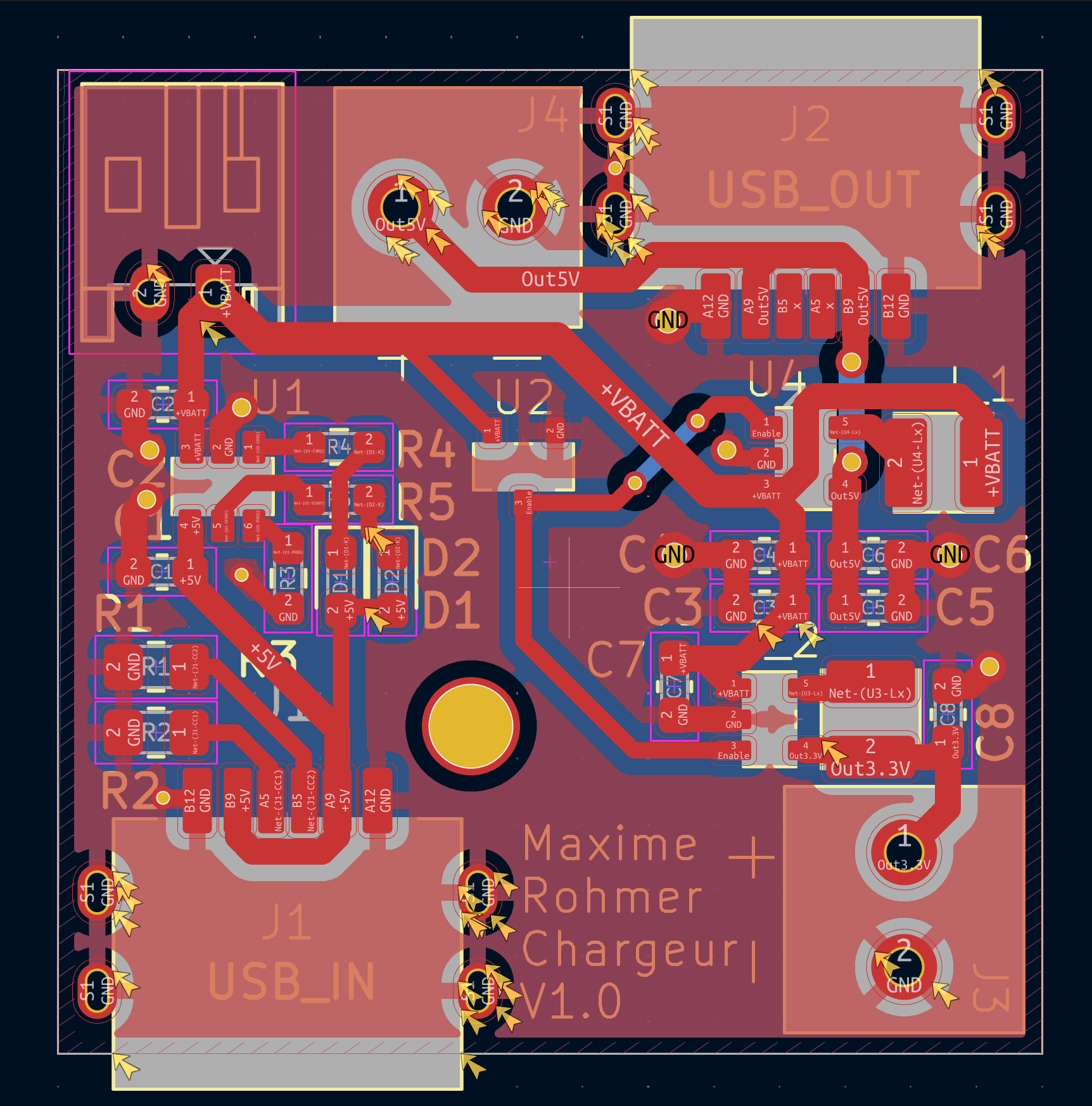 Pcb vue KICAD PCB layout
