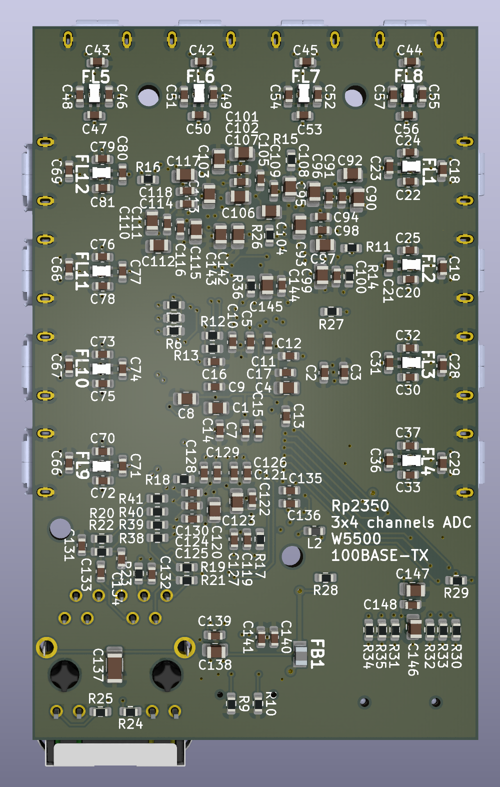 Cacao PCB - 3D render