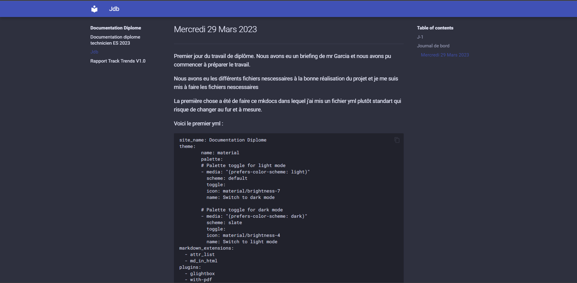 "Exemple mkdocs"