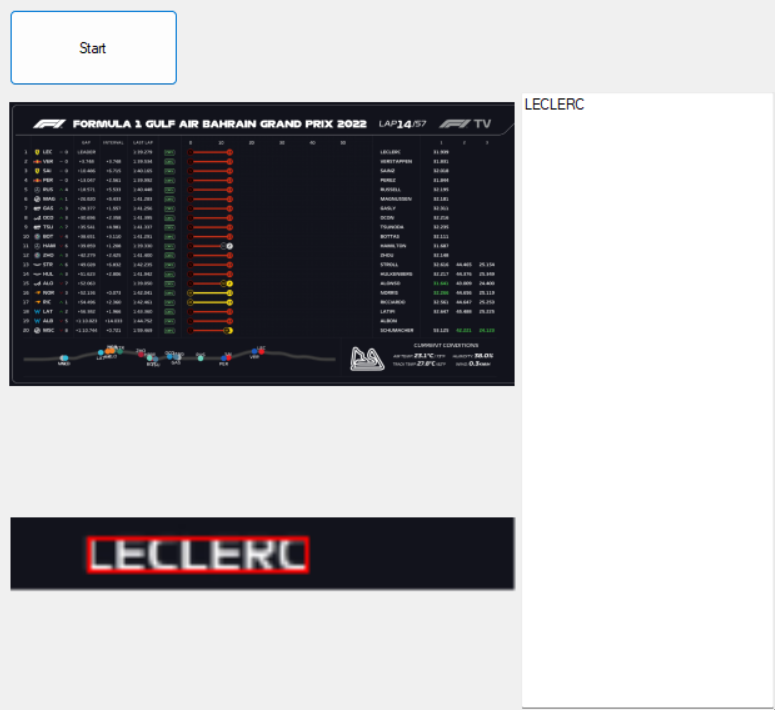 "Screenshot de reconnaissance d'image cropée"