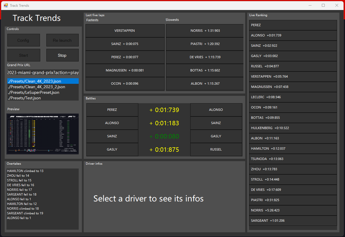 "Screenshot de la page principale"