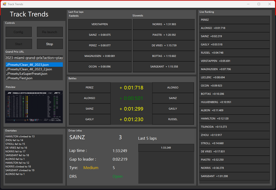 "Screenshot de la page principale"